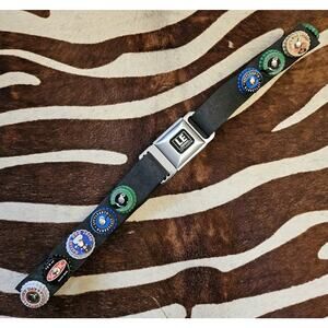 Vintage Y2K Little Earth Punk Sci-fi Alien Bottle Cap Seatbelt Unisex Belt